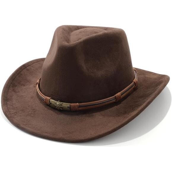 Cowboy Hat for Men Women Classic Cowgirl Hat Wide Brim Western Women Mens